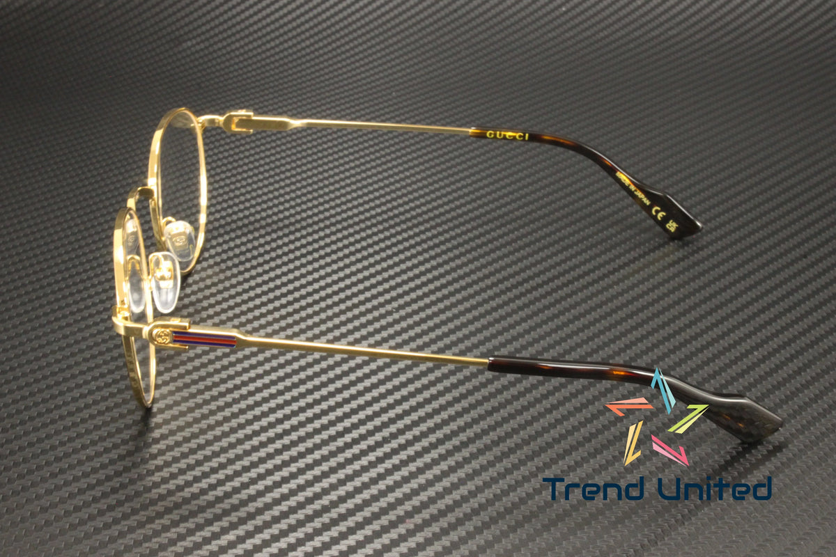 GUCCI Round Eyeglasses mm Panthos Oval Demo Lens Gold GG1222O Metal Men's 48 002
