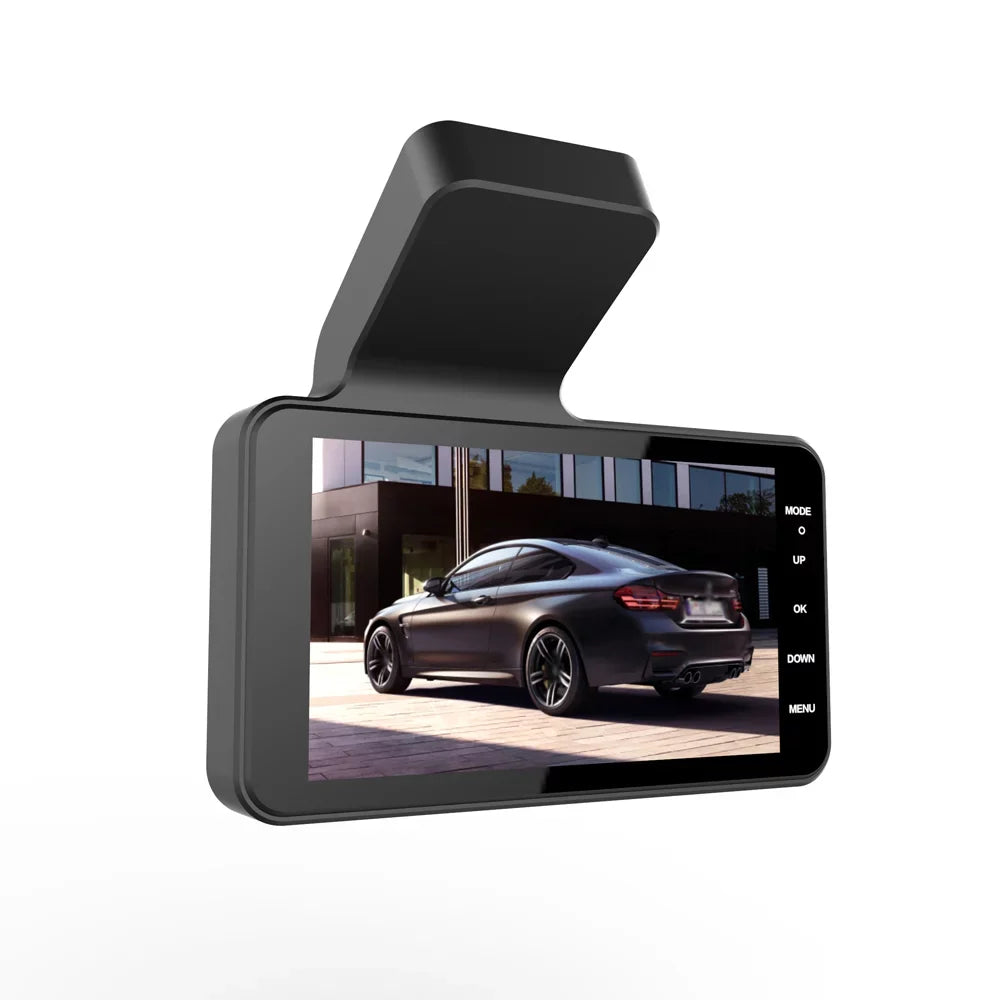 Recording Support Eccomum Touchscreen Inch Detection Night-Vision Recorder Angle DVR Camera Reversing Loop 170° Motion Car with Dashcam Dash 4 Wide Driving Picture 1080P