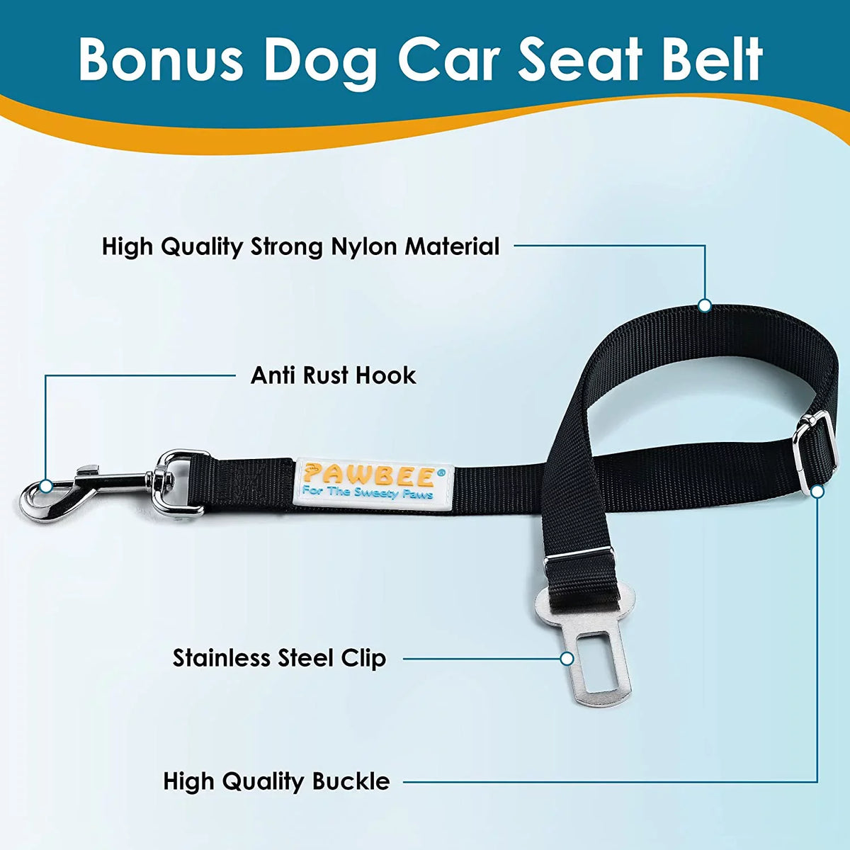 Seat Dog Seat Waterproof Trucks for Nonslip for Dog Belt Car Scratchproof Covers Hammock & – Front PAWBEE – Cover & Bonus Car – with Covers Window Car for SUV, Seat Dogs Dogs Seat Mesh Car Cars with