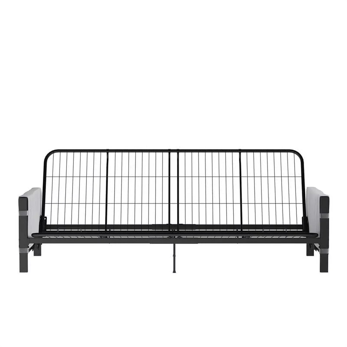 Futon Gray DHP Melbourne with Futon Storage Thermobonded in Mattress 6"