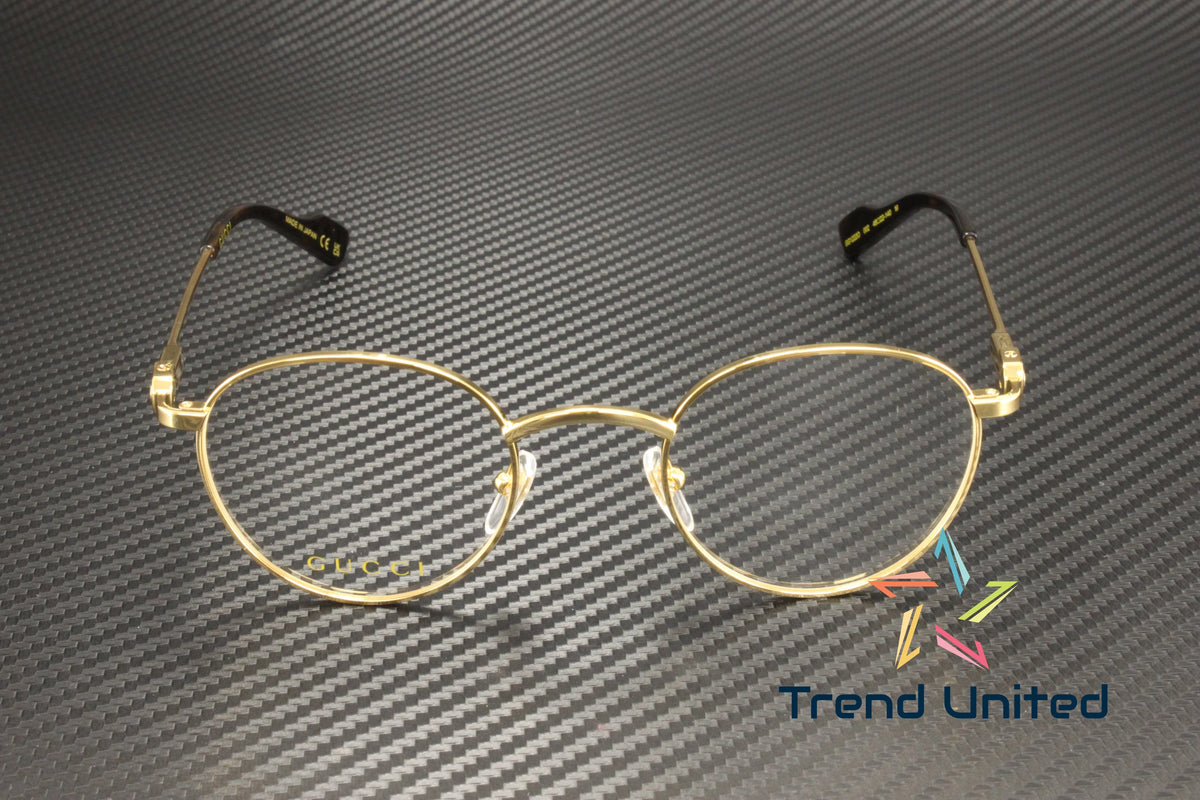 GUCCI Round Eyeglasses mm Panthos Oval Demo Lens Gold GG1222O Metal Men's 48 002