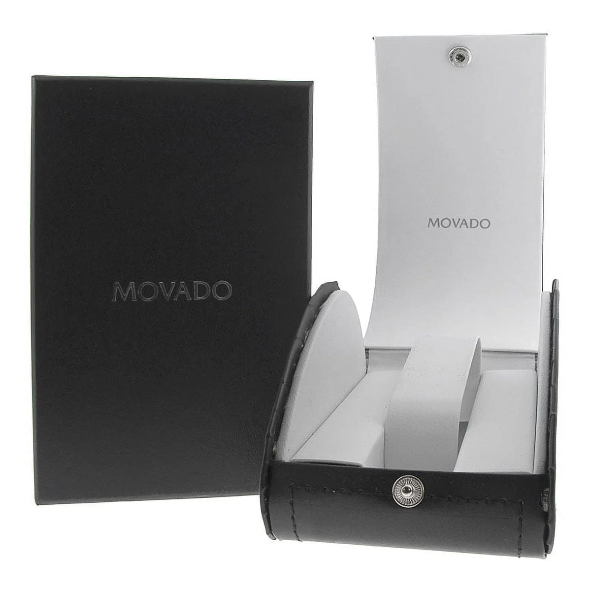 Ladies Dial Mirror Watch Silver Sapphire Movado Quartz 0607547