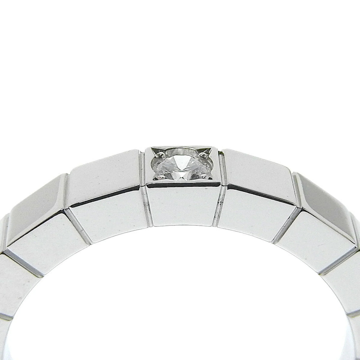 Lanieres Diamond Women's Gold White Ring CARTIER K18 Cartier 1P Pre-Owned x I220823087 (Good) 5.8g Approx.