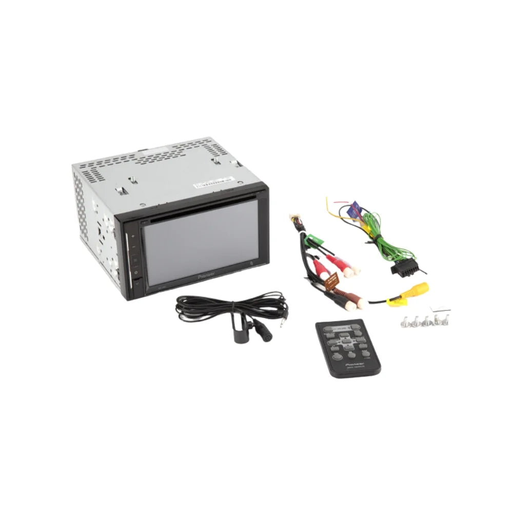 Pioneer Receiver Bluetooth/Backup Nav Camera/Installation Bundle 2007 6.2" Digital DVD/CD W/ Touchscreen Car Chrysler AM/FM Aspen AVH-241EX with Media Kit/in-Dash KIT4700 for Stereo w/OEM Double DIN