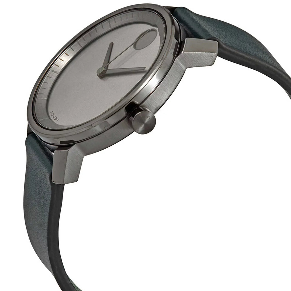 Quartz Mens Movado Strap Gunmetal Watch Dial Forest Green Leather Bold (3600570)