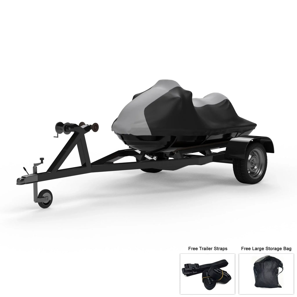 Includes UV Jet And GRAY Storage - from / - Protects - More! And - All Color Weatherproof Rain, SEA Trailerable Cover For Ski Sun, 1997-2000 Rays, DOO Trailer Bag Black Weather Straps GTi