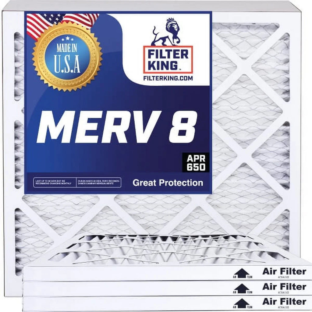 Furnace Filters Filter King MERV MADE 8 Size: 23.5x53x1 IN .75" HVAC USA Air | 53 4-PACK | Filter A/C | x 23.5 x | Pleated Actual