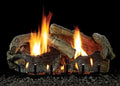 Oak Stacked Glaze Comfort LP Aged VF/V Empire with Burner, Logset Millivolt 30" Slope Systems