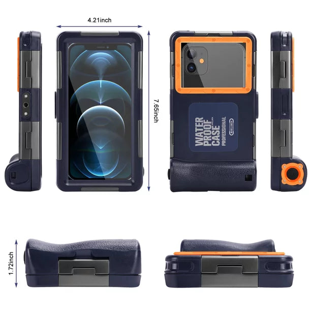 Housing Waterproof And Phones Lanyard 6.9 all Photo Smart+ Professional Underwater UrbanX P with 2019 Video Snorkeling Inch to Diving Up Swimming Case for Surfing LCD [15m/50ft] Protective