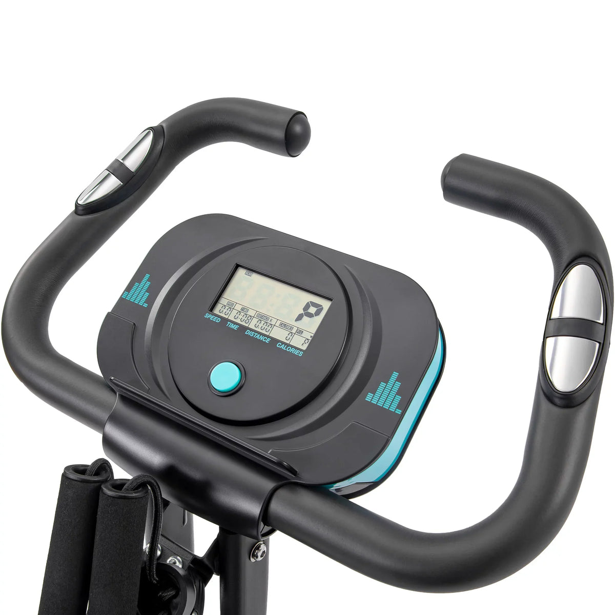 Recumbent Exercise Arm Resistance, Bands Folding Bike, Fitness Adjustable and and with Backrest Upright X-Bike 10-Level