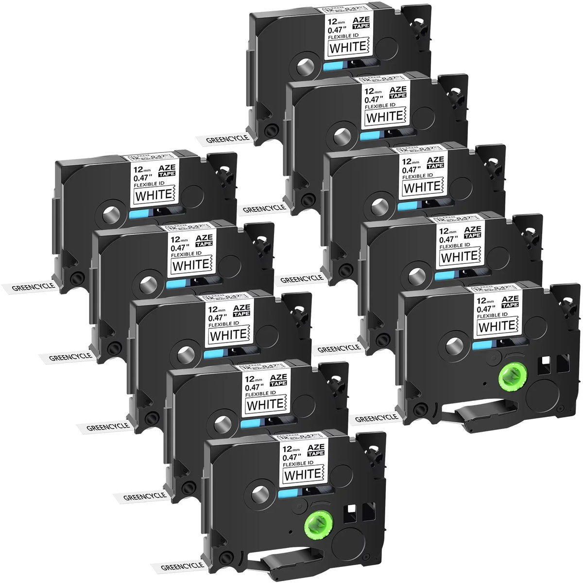 D400 TZe in TZ-FX231 12mm 10PK White Compatible Flexible D600 use Brother Tape Maker ID TZe-FX231 GREENCYCLE on H100 TZ-231 Label 8m PT-D210 Black Cable for Label TZ Wire P-touch H110 TZe-231