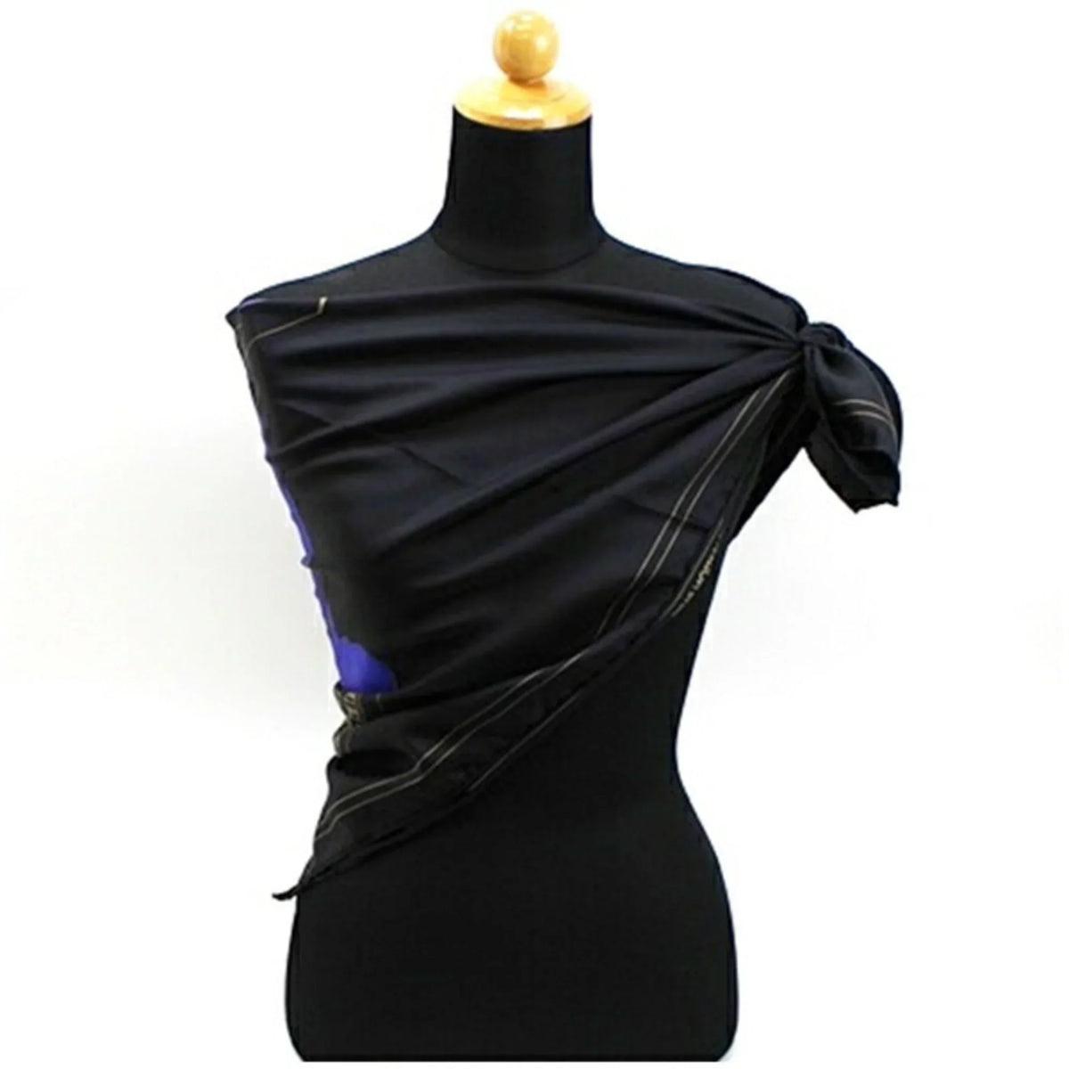 Black Louis Silk (Good) Pre-Owned Muffler Women's Vuitton Scarf