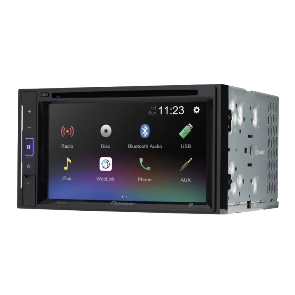 Pioneer Receiver Bluetooth/Backup Nav Camera/Installation Bundle 2007 6.2" Digital DVD/CD W/ Touchscreen Car Chrysler AM/FM Aspen AVH-241EX with Media Kit/in-Dash KIT4700 for Stereo w/OEM Double DIN