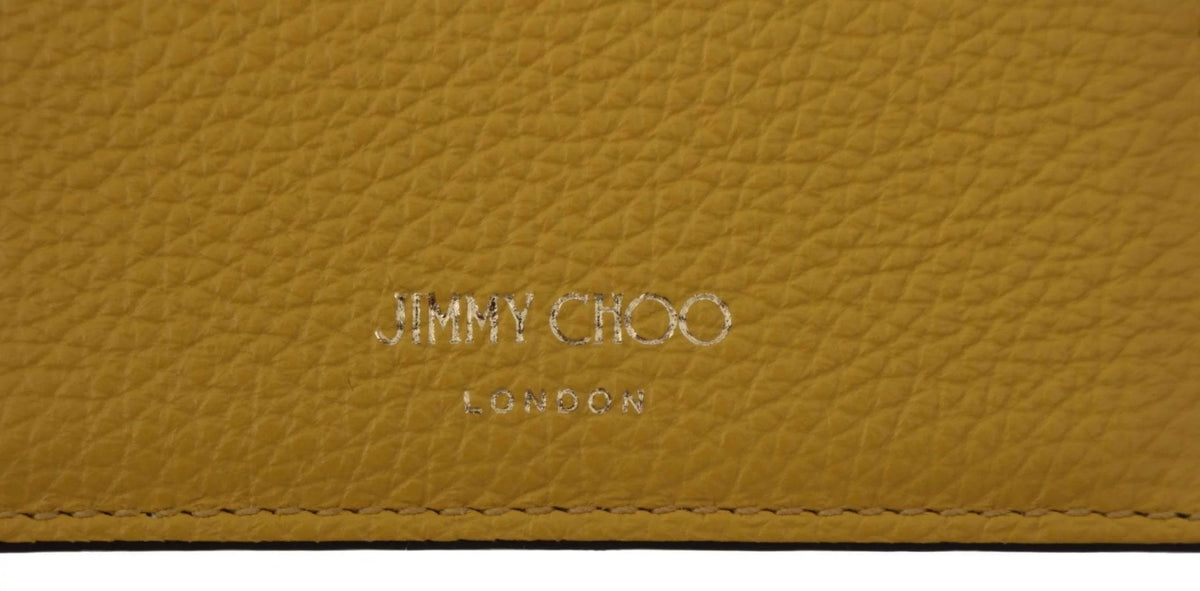 Leather Yellow Aarna Card Jimmy Choo Holder