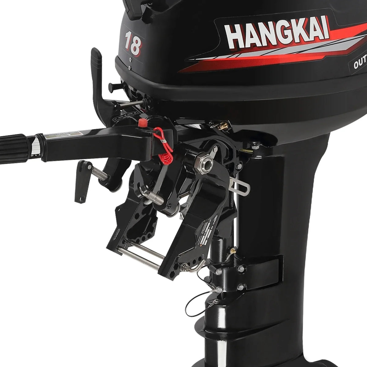 Long Alloy Motor System 18 w/CDI 246cc Outboard Stroke Cooling Boat 2 Shaft Aluminum Engine Water HP Wuzstar Boat Fishing Motor,