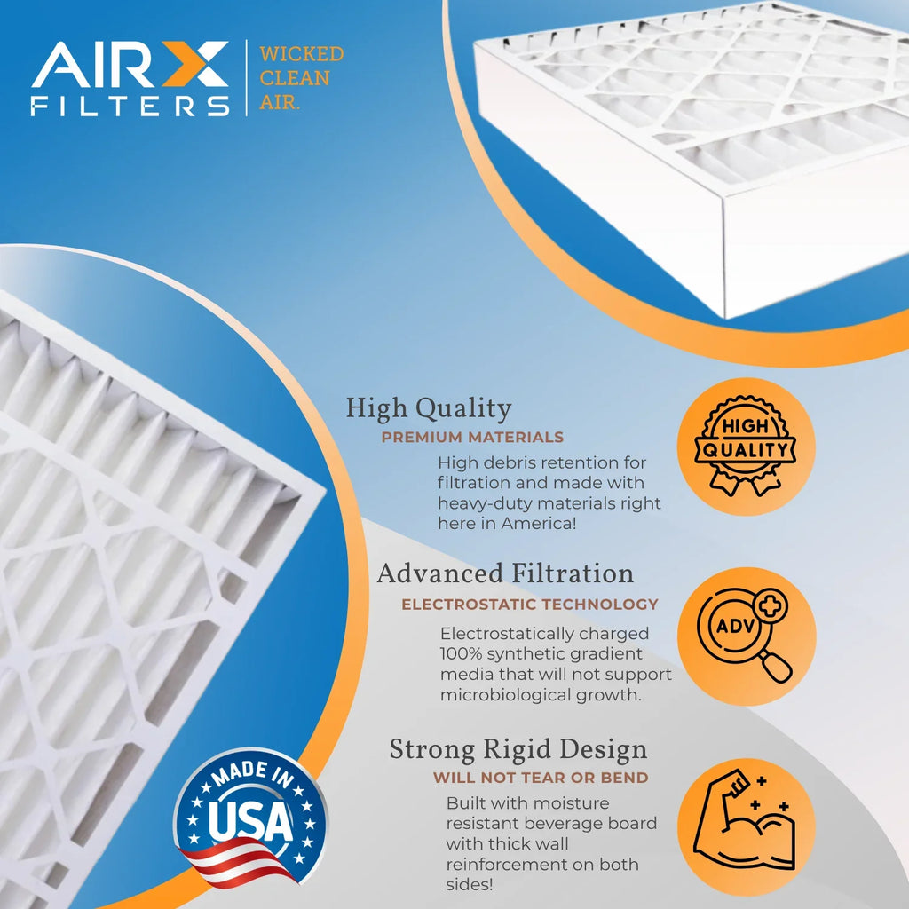 CLEAN 1000, 16x20x5 MERV FILTERS by 2 MPR Made Compatible FPR Furnace 7 Filter WICKED Air Comparable / Premium 16x20x5 M0-1056 Amana 11 & USA 1200 MPR Pack AIRX with to AIR. Filter Goodman
