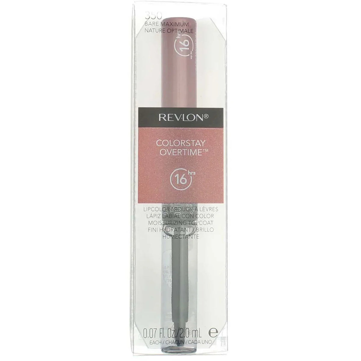 Liquid of (Pack Maximum Lip [350] 0.07 Bare 4) Revlon Color, Overtime oz ColorStay