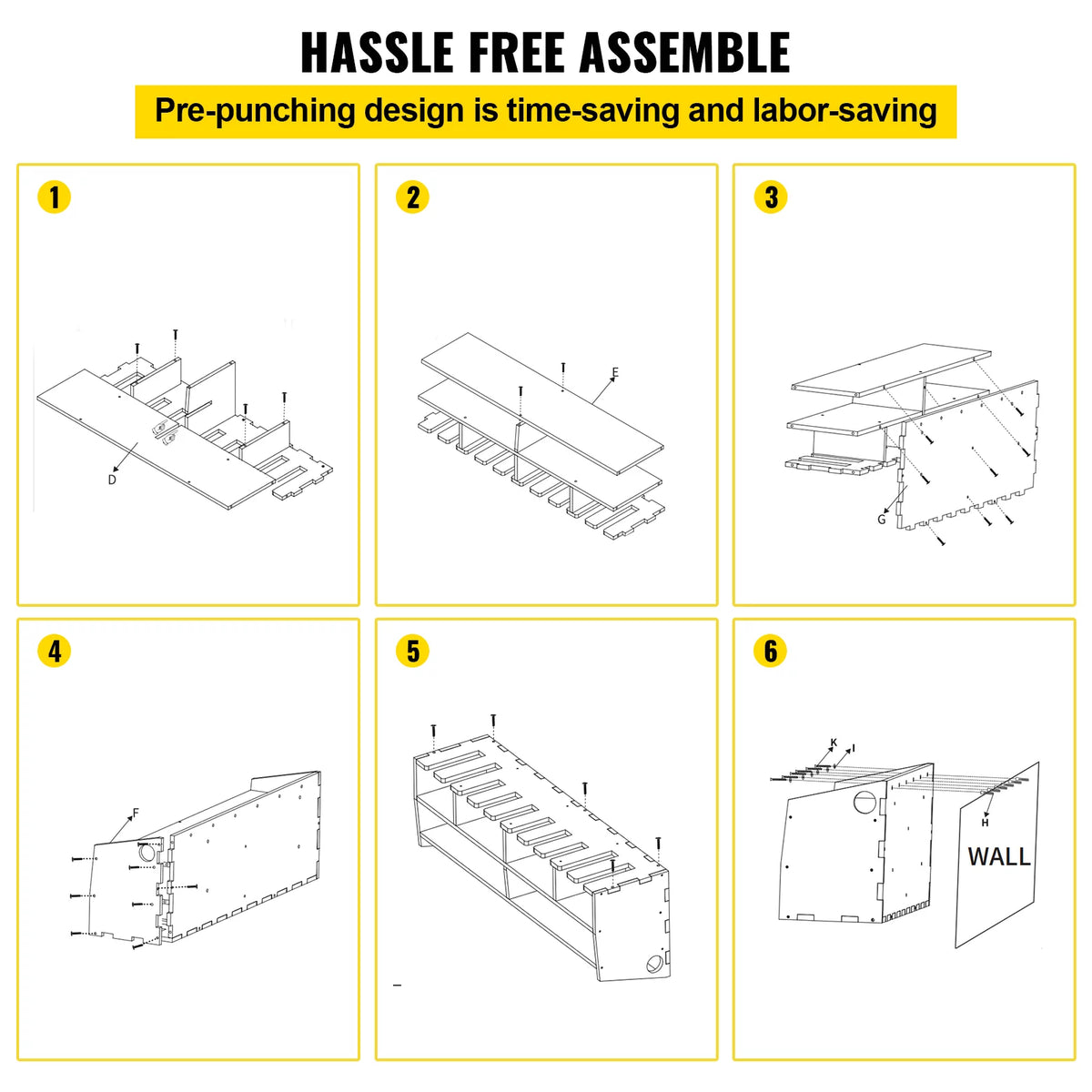 Wall 2-shelf BENTISM Holder Wall Tool Drill Organizer Mounted 10 Tool Power Slots