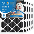 WICKED MERV Carbon FILTERS 700 CLEAN FPR & MPR Furnace Premium 5 6 Comparable USA Made AC AIR. by Filter to Filters HVAC 8 20x25x2 Air Filter AIRX 20x25x2 Pack Eliminator Odor