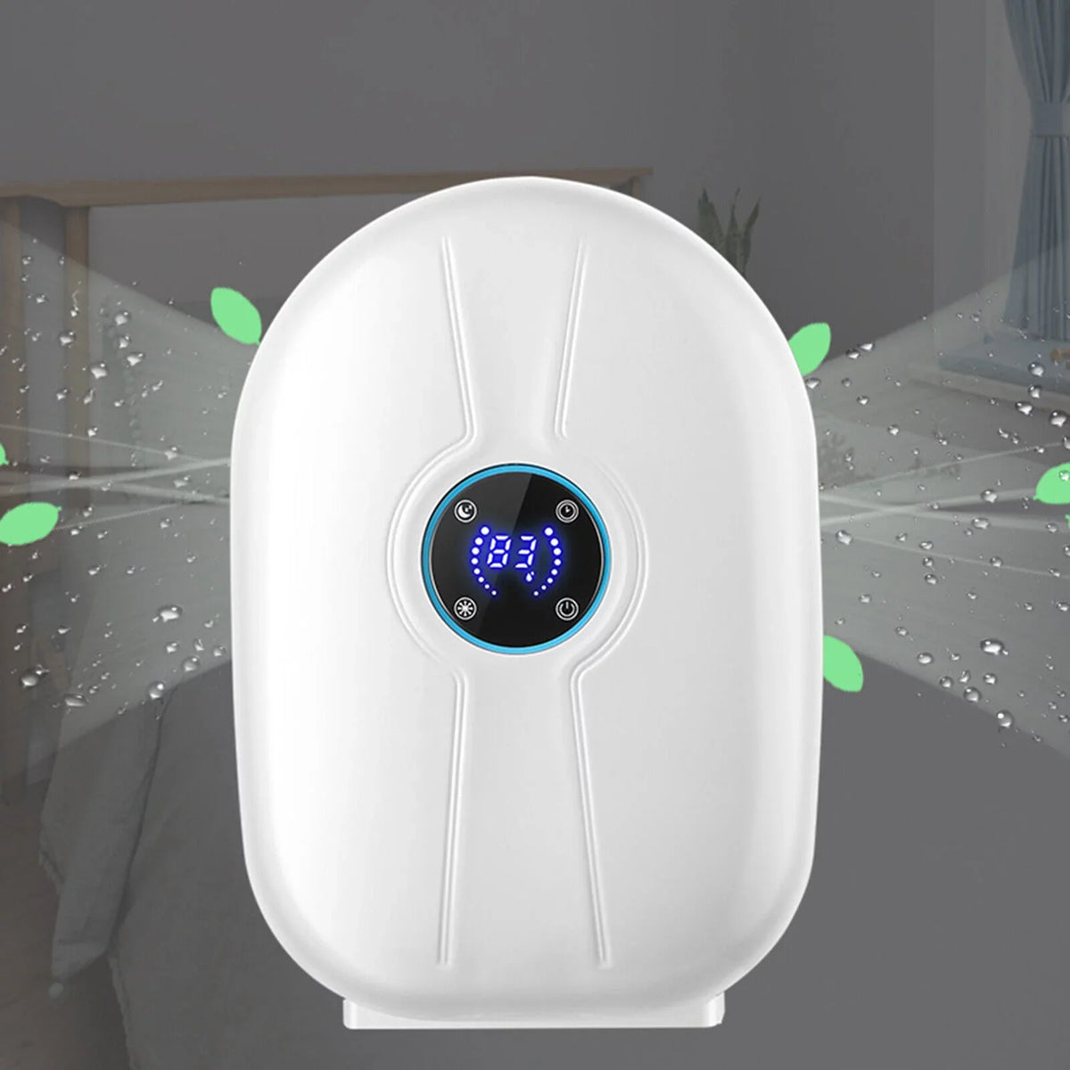 Remote Control Moisture Home White with Fichiouy Mini Air Absorber 500ml Dryer Dehumidifier Portable Mute