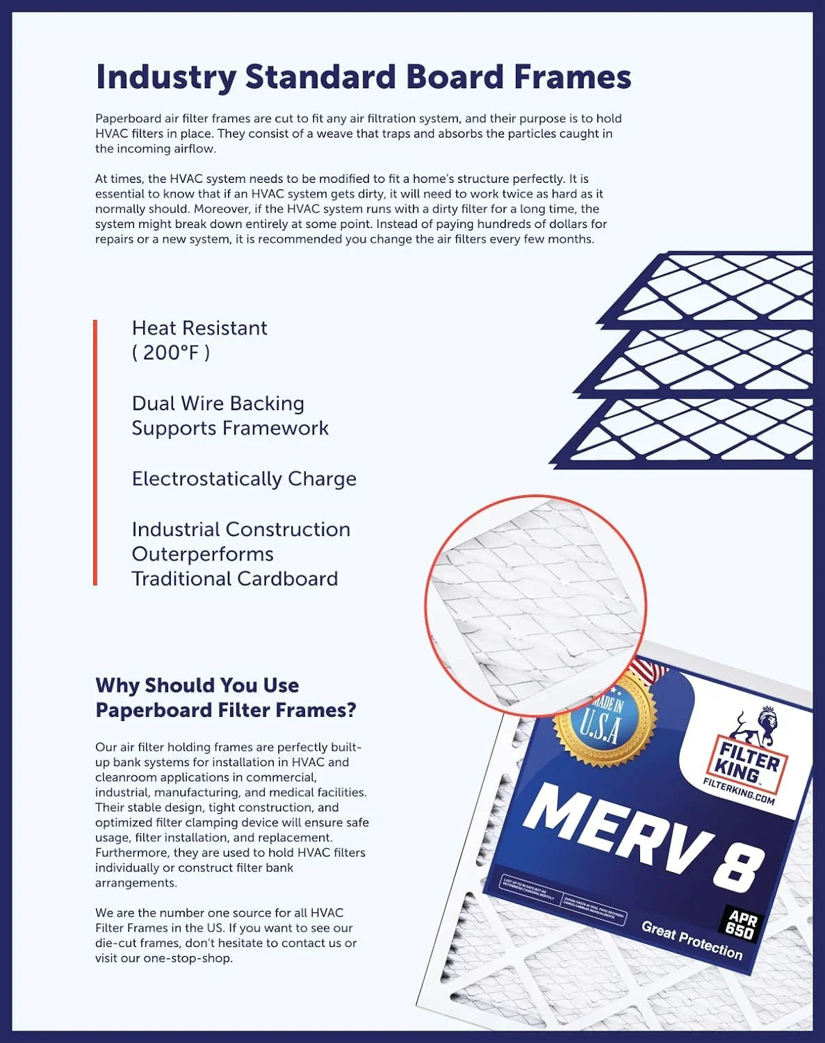 King IN USA MERV 38 A/C 38x56x1 Filter Filter | MADE 56 x Actual x .75" Pleated Furnace 4-PACK Size: HVAC Air | Filters | 8 |