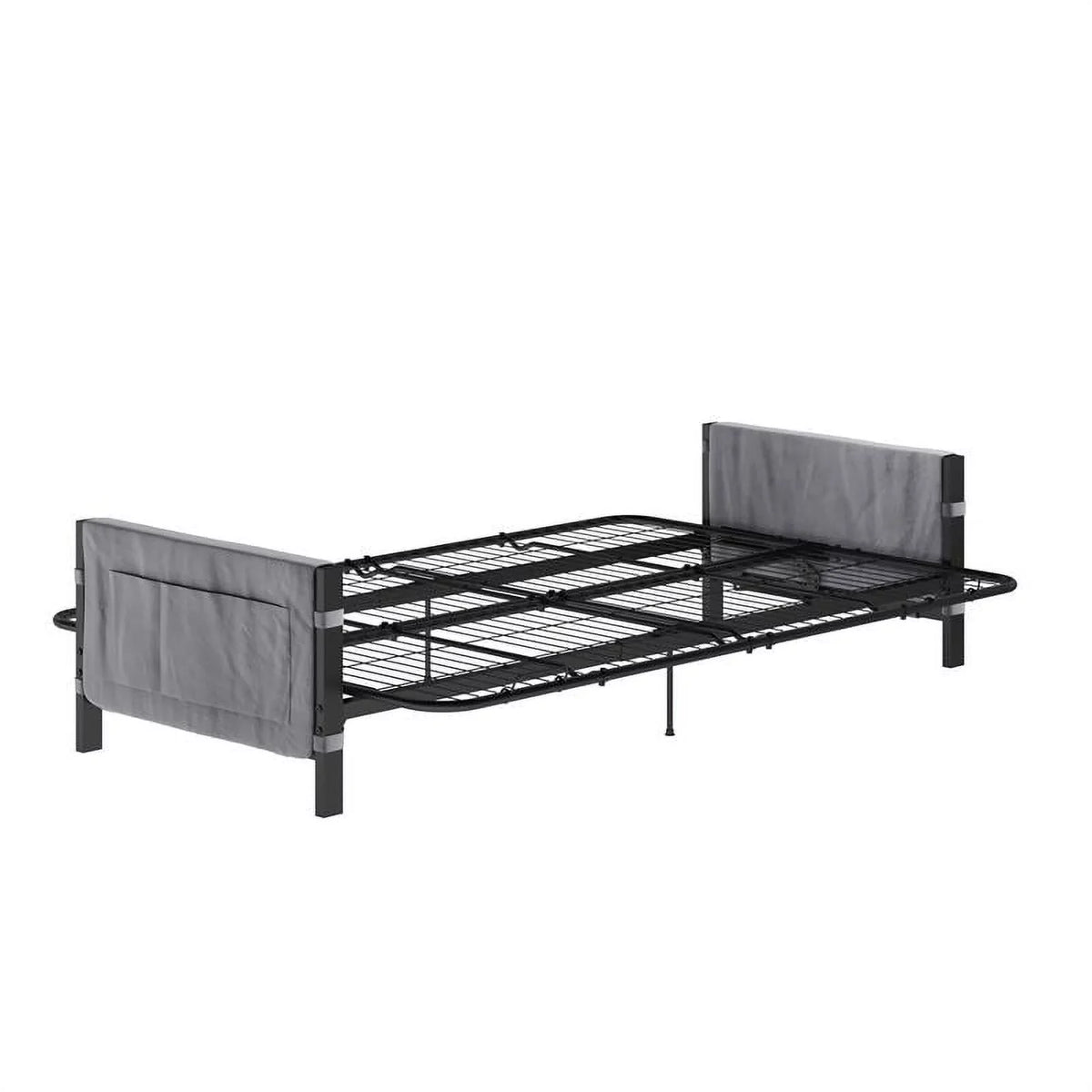Futon Gray DHP Melbourne with Futon Storage Thermobonded in Mattress 6"