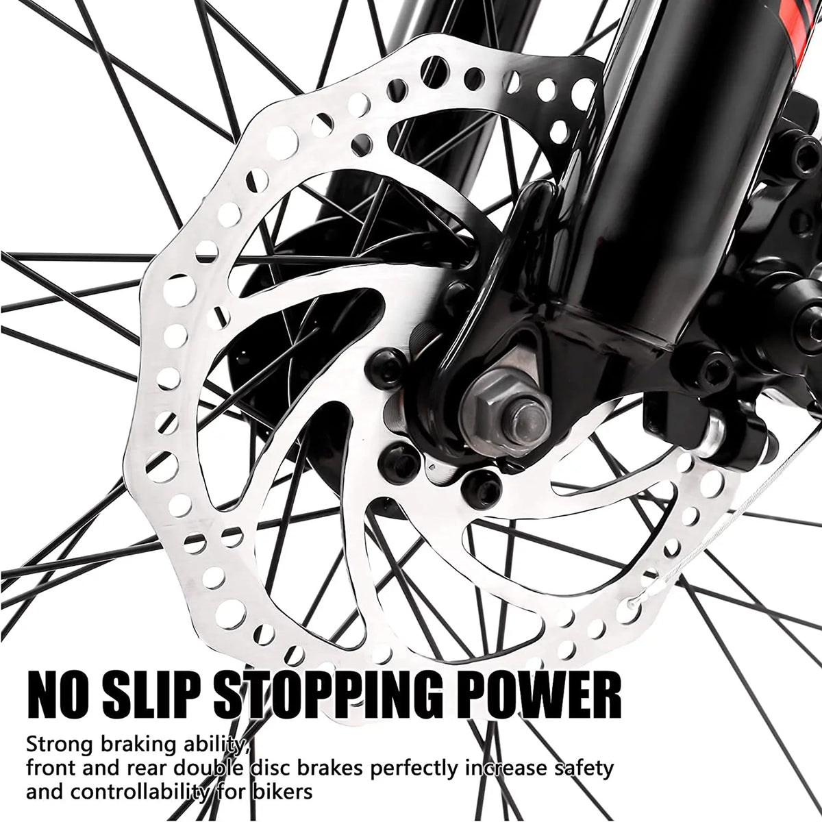 Bike 21 Black, Suspension Brake Speed Dual BK2231YZ MTB Folding Bicycle, Inches Dual 26 Bike Disc Mountain