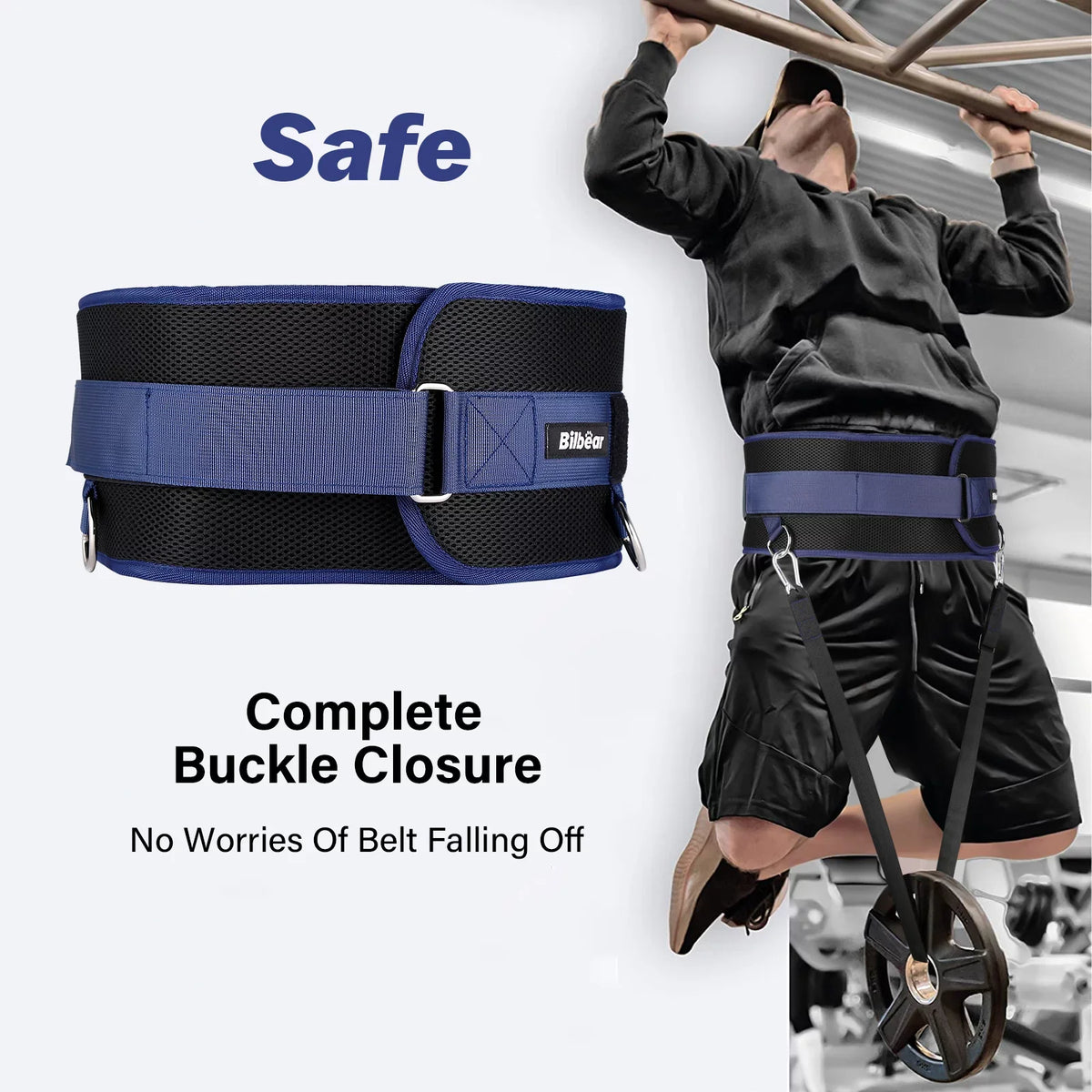 Adjustable,45-Angle pulls Strap,Weight 43 inch Snap Belt Hooks Weightlifting,Weight Dip 39 up,with lifting strap Belt for for Dip Rings&2 Bilbear inch Comfort Position