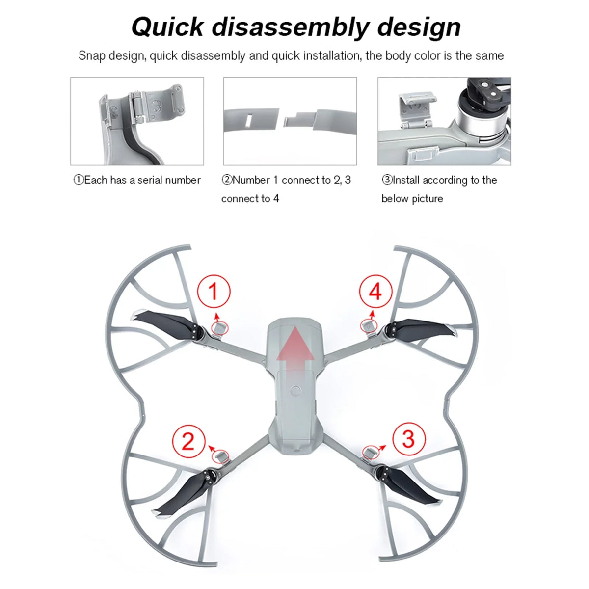 Air Propeller Drone Removable Propellers Guards Protector walmeck 2S/Mavic Accessories with 2 Compatible AIR