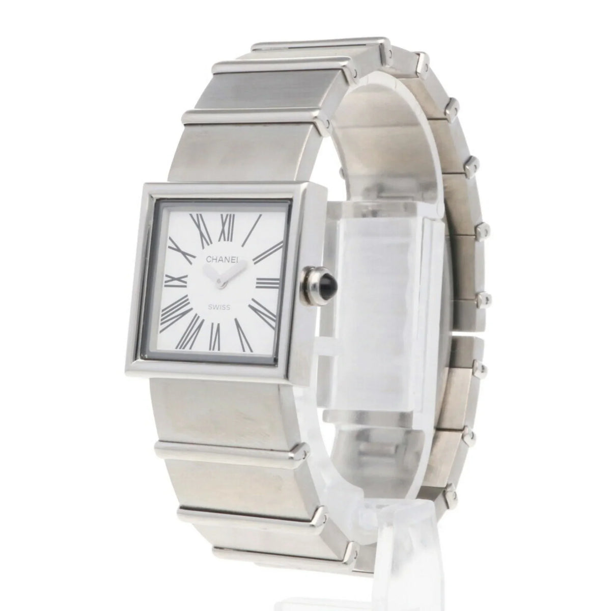 Ladies Quartz Watch Wakeari Mademoiselle Stainless Pre-Owned CHANEL Steel (Fair) Non-Waterproof