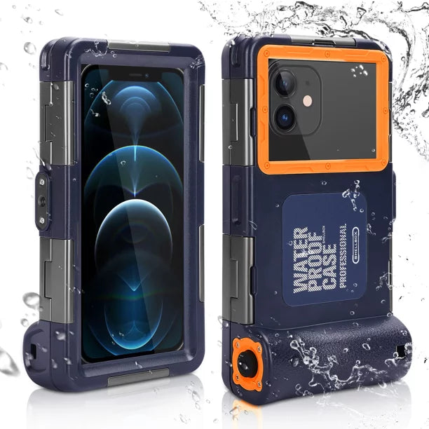 Professional to Up Video for with 6.9 Diving Housing Cobalt Lanyard Swimming Case Waterproof Surfing Snorkeling 50 And LCD all Inch Phones Photo [15m/50ft] UrbanX Archos Underwater Protective