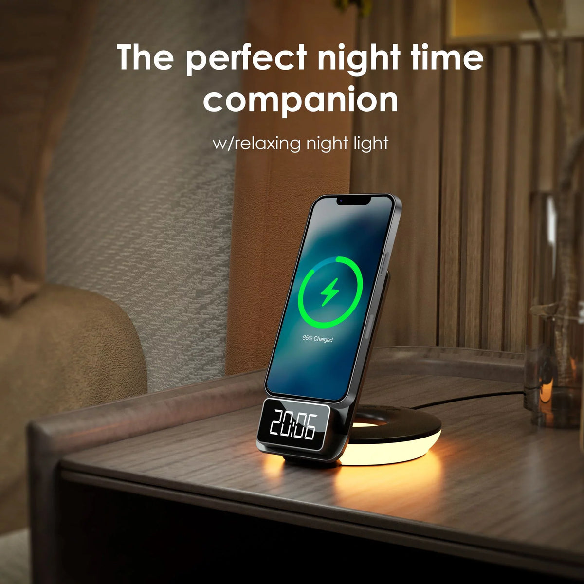 Control, RS7 Black - Wireless Charging Lamps Table-Desk Rexing 3-in-1 Station, Touch