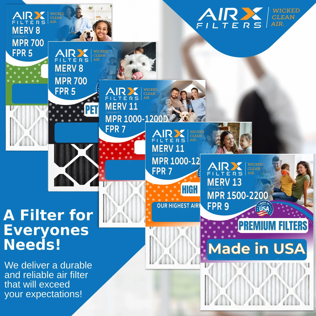 Made Pleated Filters Air AIR. 14x14x1 FPR HVAC Electrostatic Filter Filter Premium 14x14x1 Pack Comparable Conditioner USA 5 Air AIRX FILTERS by AC 8 MPR 4 WICKED Furnace MERV 700 CLEAN & to