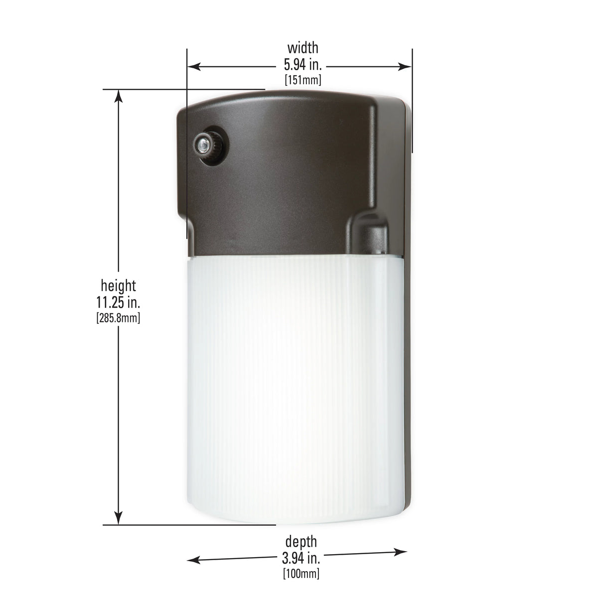 HALO Outdoor Sensor to Dusk with Integrated Bronze Outdoor LED Light Wall Photocell Dawn Pack