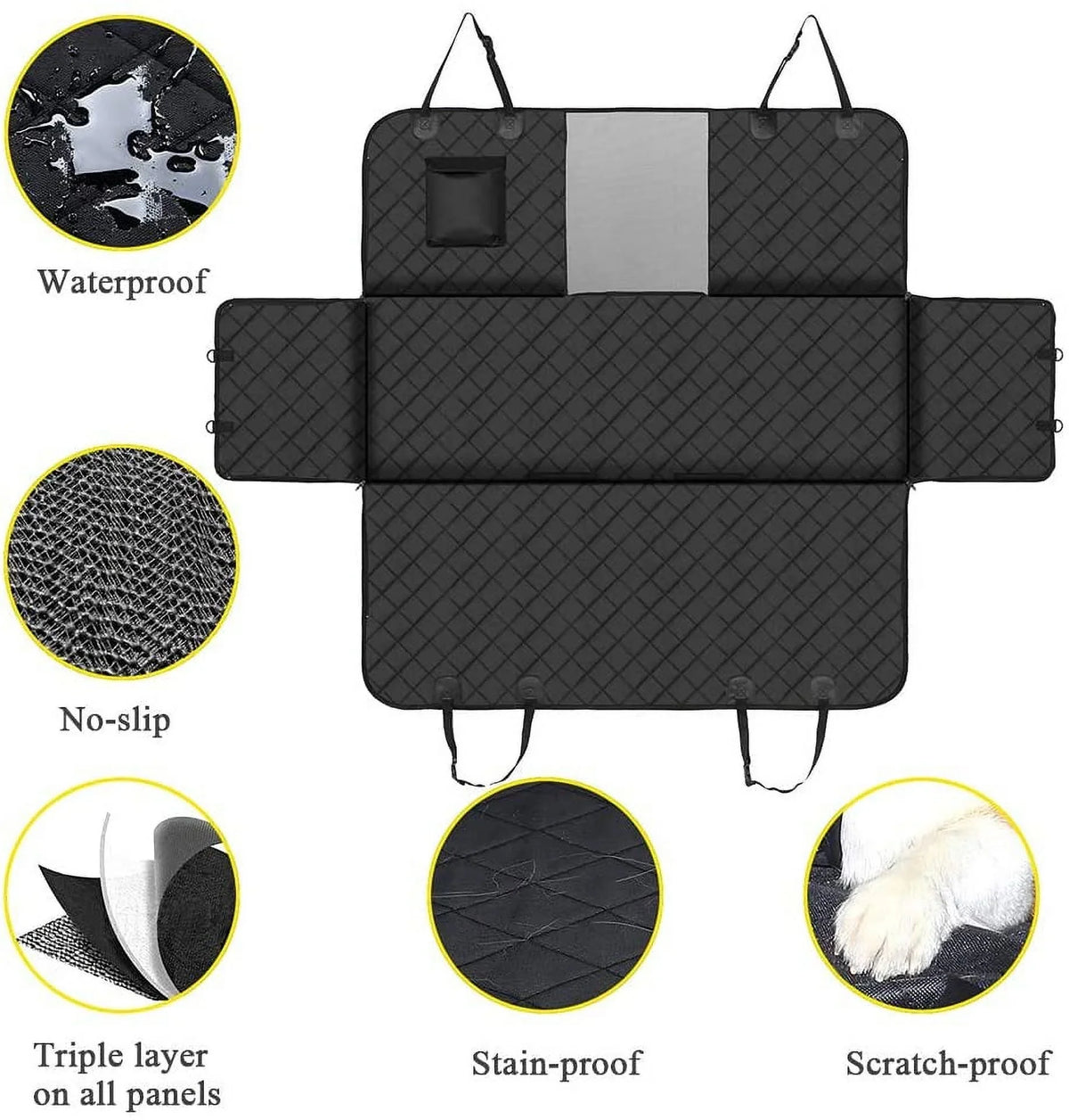 Protection Window, Back Cover for Mesh & Scratchproof Dogs Seat Hammock Car Cars Covers Cover Seat, Trucks Waterproof Car Dog Dog Dog SUVs with