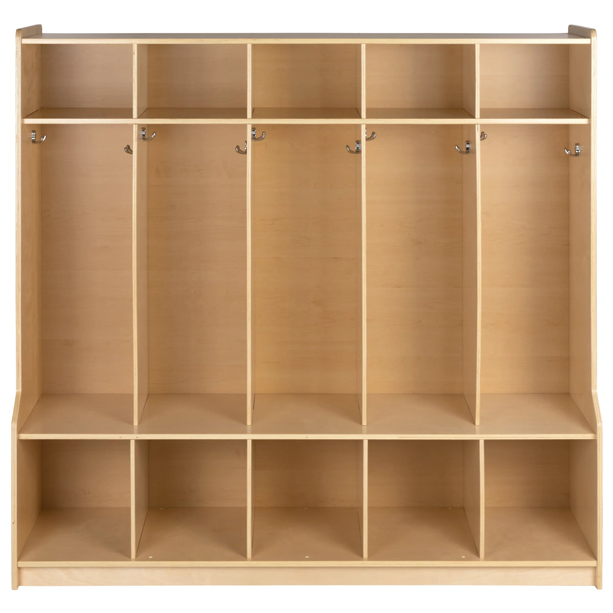 Bench, 5 Wood Oliver School Storage + Cubbies Hook and Coat Section Emma Locker with Organizer