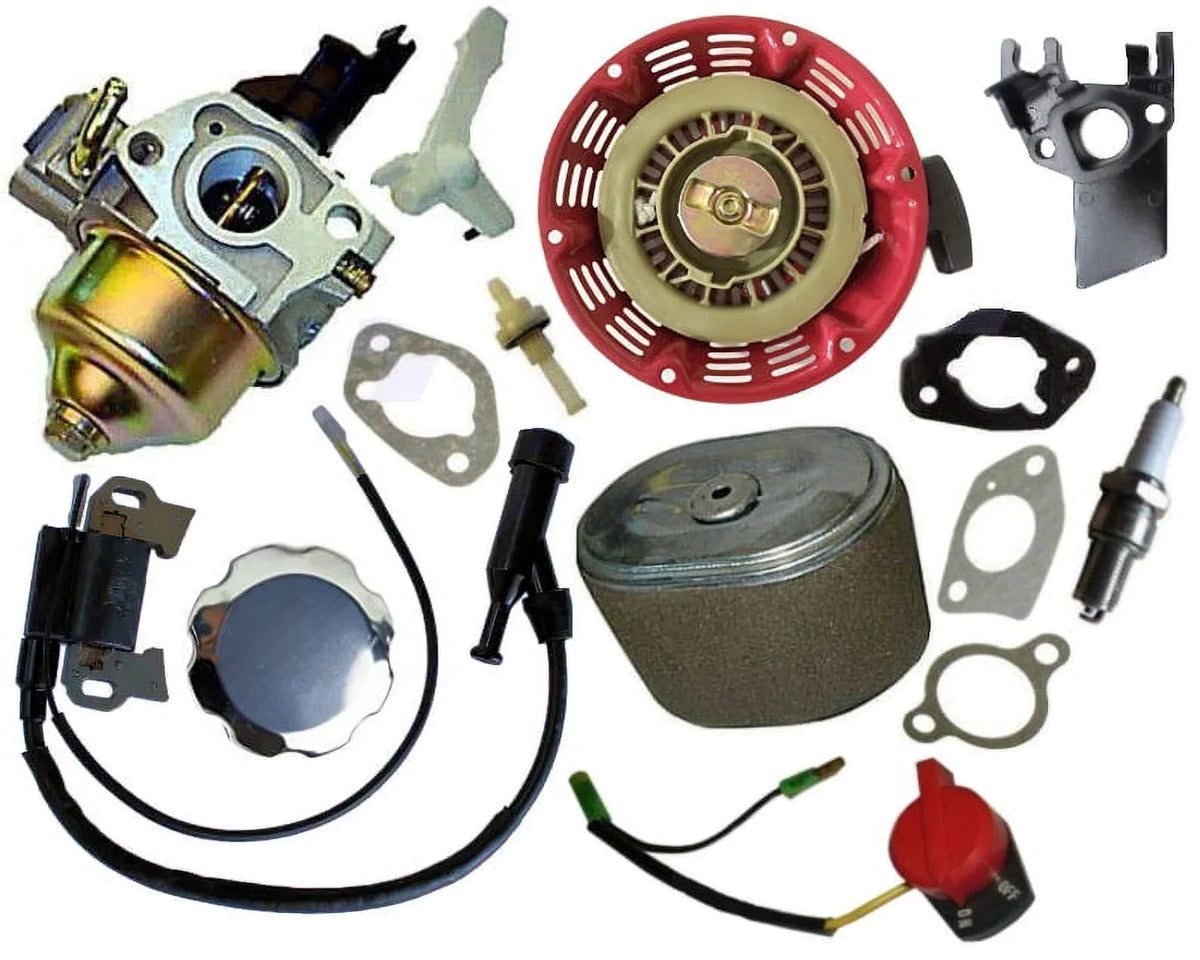 IGNITION GAS HONDA COIL RECOIL SPARK GX340 FITS CARBURETOR FILTER NEW AIR PLUG CAP