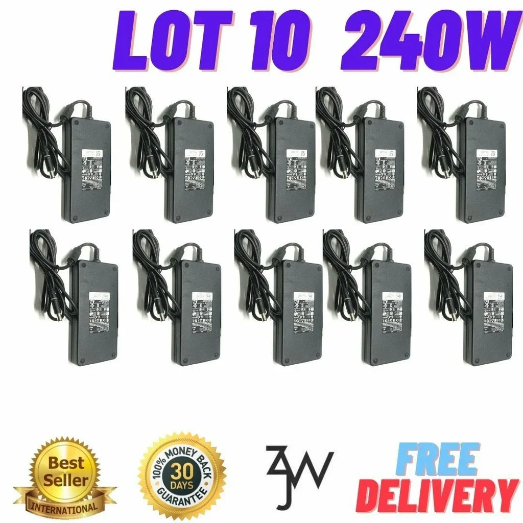 Charger 19.5V Laptop Lot FWCRC GA240PE1-00 12.3A Power of 10 Dell Genuine 240W