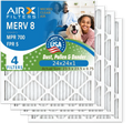 USA Premium Pleated Comparable Filter AC MERV Air Made 4 Furnace 5 FPR HVAC Electrostatic 700 24x24x1 24x24x1 MPR to Air & AIRX WICKED FILTERS Filters Pack AIR. Filter CLEAN by 8 Conditioner