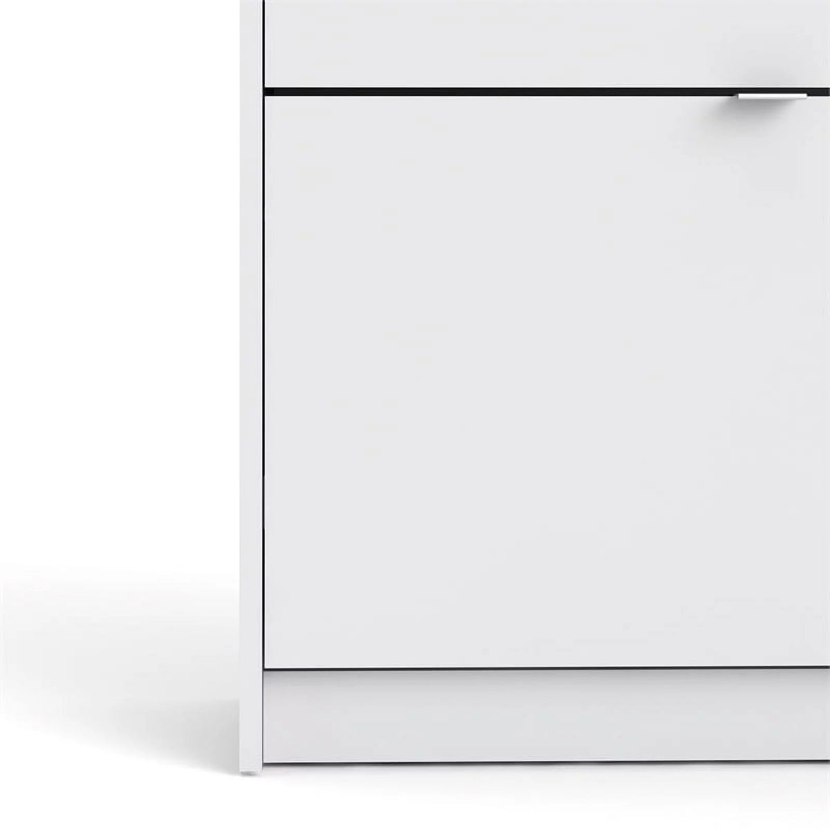 in Drawer Allora Cabinet 4 Contemporary Shoe White