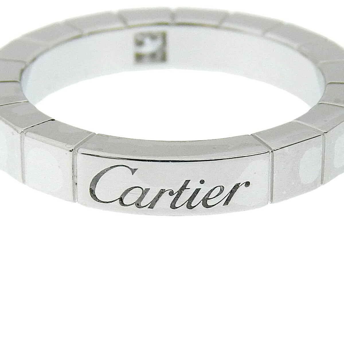 Lanieres Diamond Women's Gold White Ring CARTIER K18 Cartier 1P Pre-Owned x I220823087 (Good) 5.8g Approx.