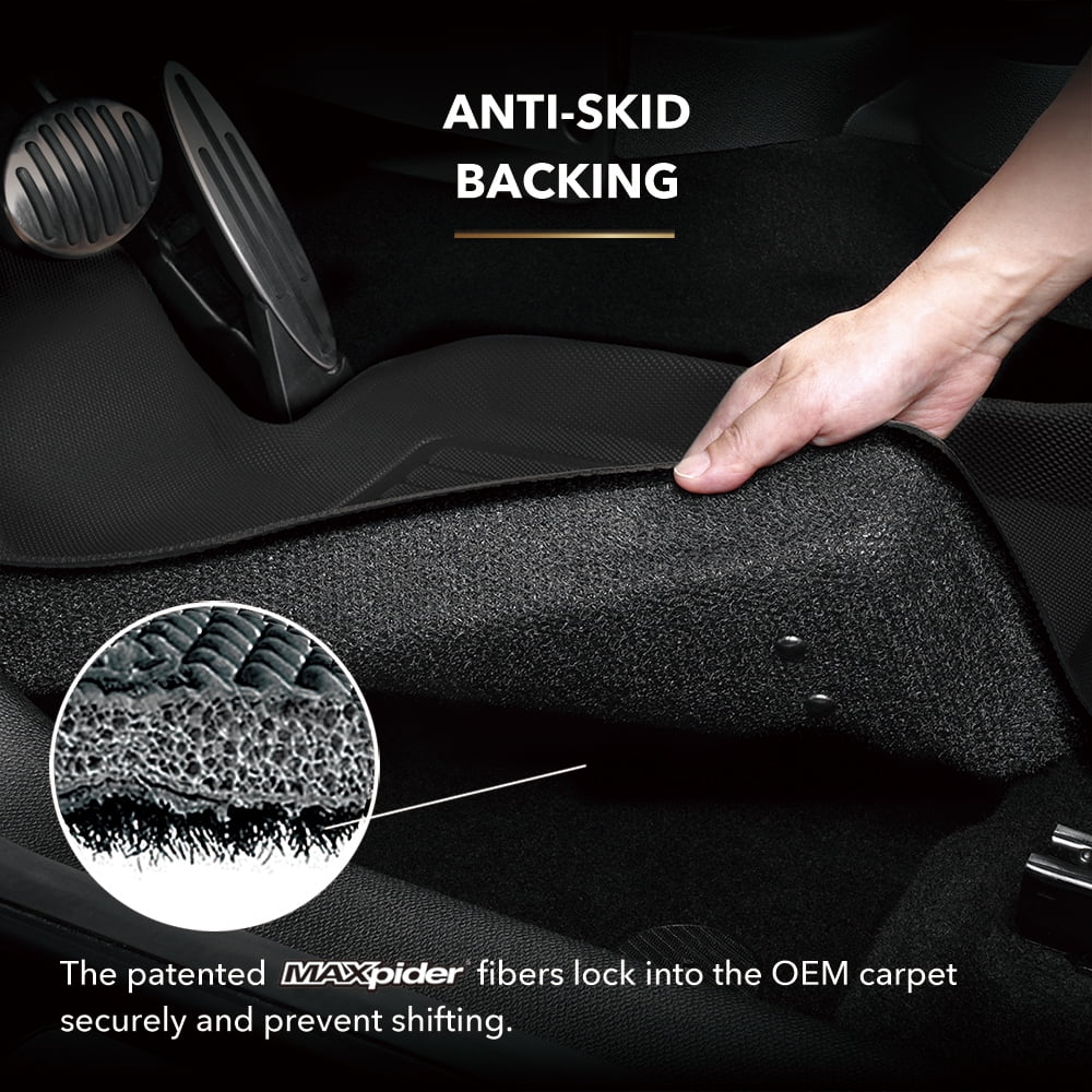 compatible 3D Row 2022-2024 - MAXpider KAGU JEEP with CHEROKEE L Front (BLACK) Mat Floor GRAND