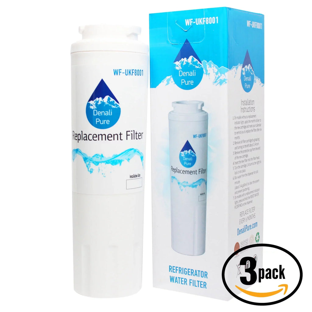 for Replacement Filter Compatible Admiral Water 3-Pack Filter LSD2615HEB with Water Cartridge - Refrigerator Admiral Fridge UKF8001