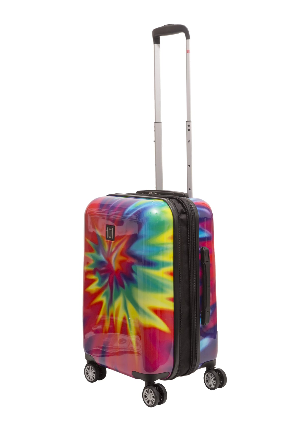 Tie 22 Suitcase Inch Rolling with Rainbow Wheels, Swirl Luggage, Hardshell Carry Tie-Dye On Dye