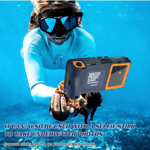 Professional to Up Video for with 6.9 Diving Housing Cobalt Lanyard Swimming Case Waterproof Surfing Snorkeling 50 And LCD all Inch Phones Photo [15m/50ft] UrbanX Archos Underwater Protective