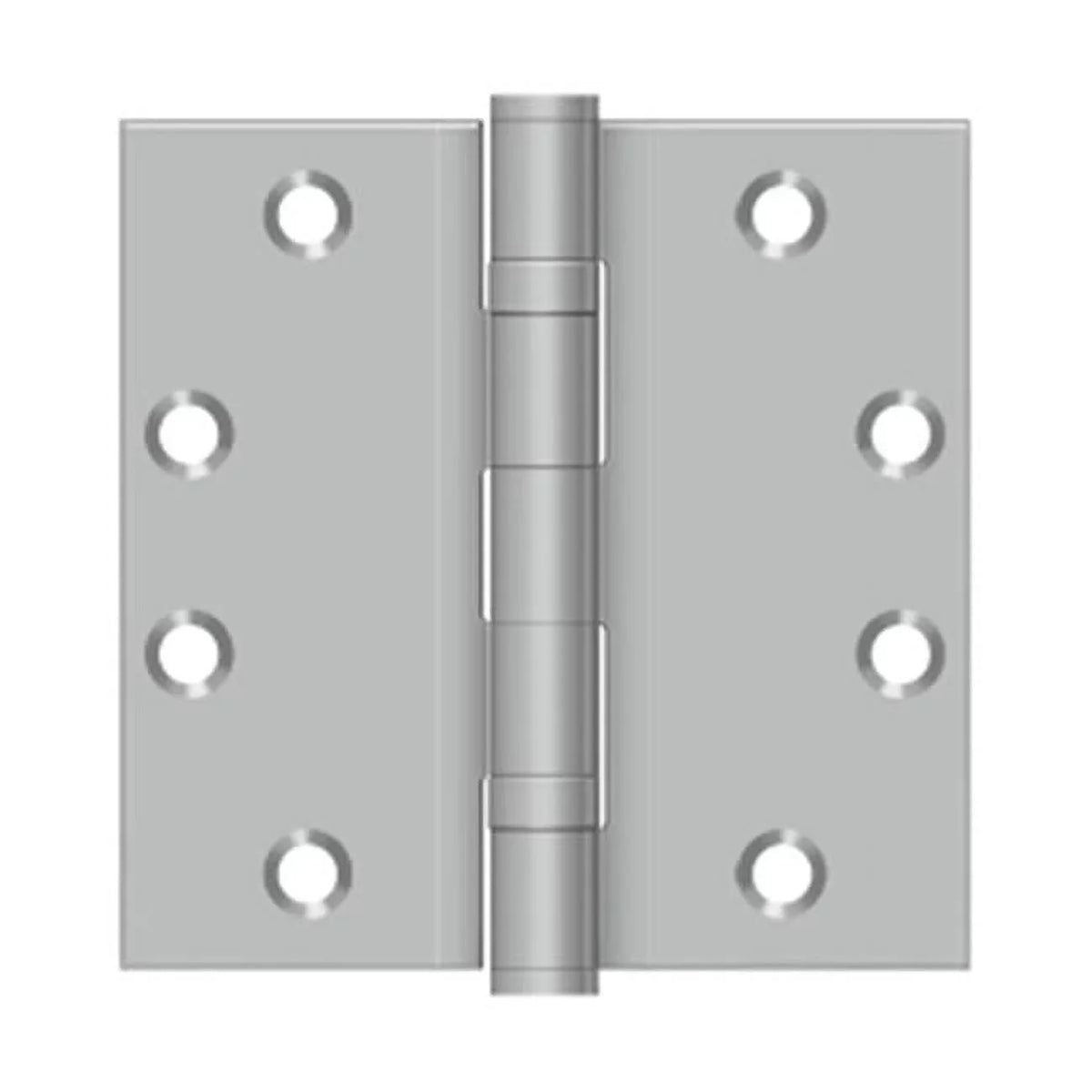 4.5 Steel Stainless 4.5 Square Hinge, Stainless in. 2BB Brushed x