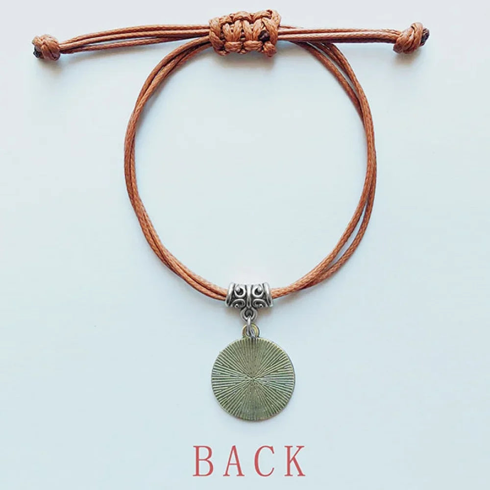 Poet Rope Famous Bracelet Jewelry This Lies Wristband Hide Leather Brown Quote Poetry
