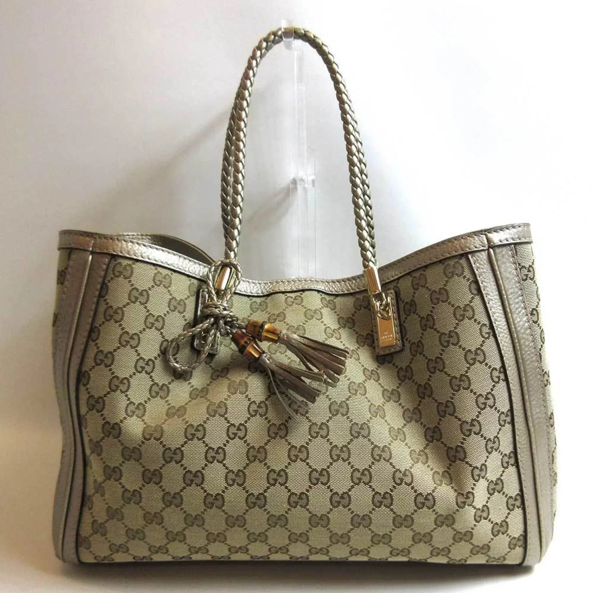 Pre-Owned (Good) GUCCI Gucci Vera 269945 tote GG bag bamboo shoulder canvas